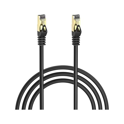 SHOWMAX SH-4073 CAT7 5 METRE GOLD UÇLU SİYAH ETHERNET KABLOSU