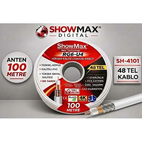 SHOWMAX SH-4101 100 METRE 48 TEL BH PLUS ANTEN KABLOSU
