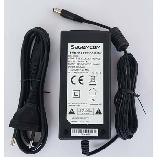 SAGEMCOM 12 VOLT 5 AMPER PLASTİK KASA ADAPTÖR