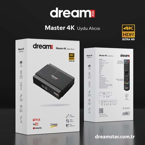 DREAMSTAR MASTER 4K 8GB 1GB DDR UHD LİNUX UYDU ALICISI