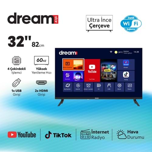 DREAMSTAR 32DSE100 32 INC 82 EKRAN UYDULU LCD TV