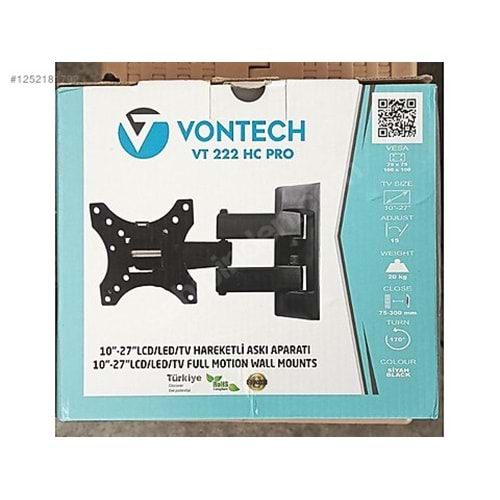 VONTECH VT-222 HC PRO 10’’ – 27’’ HAREKETLİ LCD ASKI APARATI