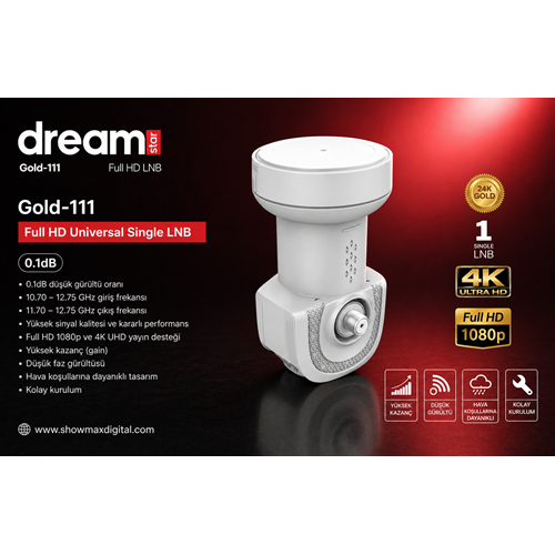 DREAMSTAR GOLD-111 SINGLE TEKLİ LNB