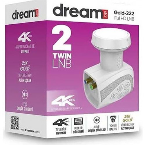 DREAMSTAR GOLD-222 TWIN ÇİFTLİ LNB