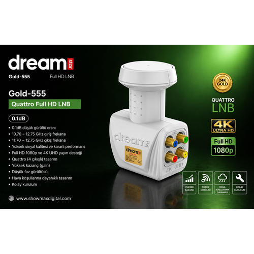 DREAMSTAR GOLD-555 QUATTRO SANTRAL LNB