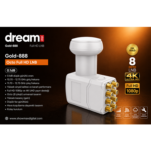 DREAMSTAR GOLD-888 OCTO SEKİZLİ LNB