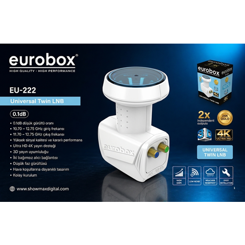 EUROBOX EU-222 TWIN ÇİFTLİ LNB
