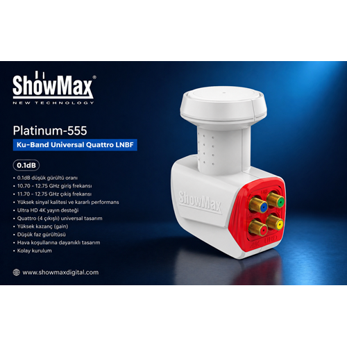 SHOWMAX SH-4924 QUATTRO SANTRAL LNB PLATİNUM-555