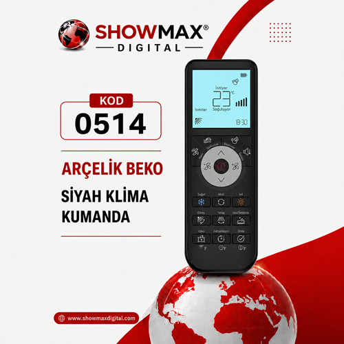 SHOWMAX SK0514 ARÇELİK BEKO SİYAH KLİMA KUMANDA