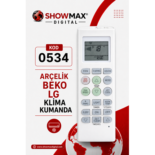 SHOWMAX SK0534 ARÇELİK BEKO LG KLİMA KUMANDASI