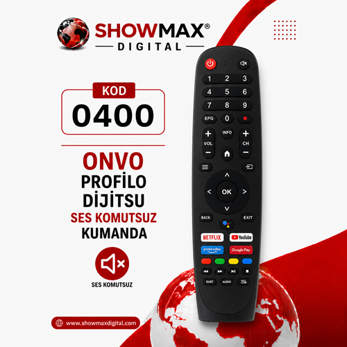 SHOWMAX SX0400 ONVO PROFİLO DİJİTSU BLACKPUNT KUMANDA (SES KOMUT YOK)