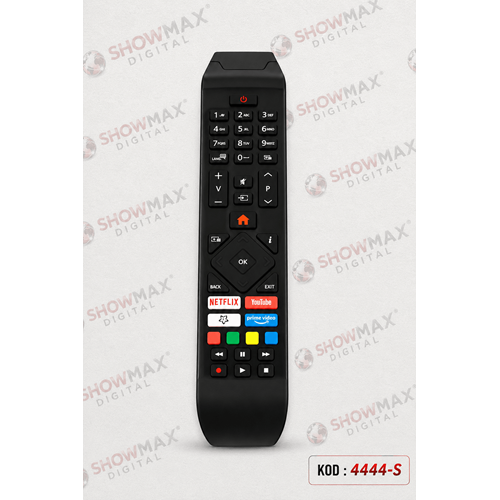 SHOWMAX SX4444-S VESTEL-SEG-REGAL NETFLIX-YOUTUBE HOME TUŞLU SİYAH KALIP LCD TV KUMANDA