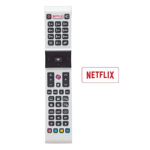 SHOWMAX SX7070 PROFİLO NETFLİX TUŞLU BEYAZ KALIP LCD TV KUMANDA (RCA49130)