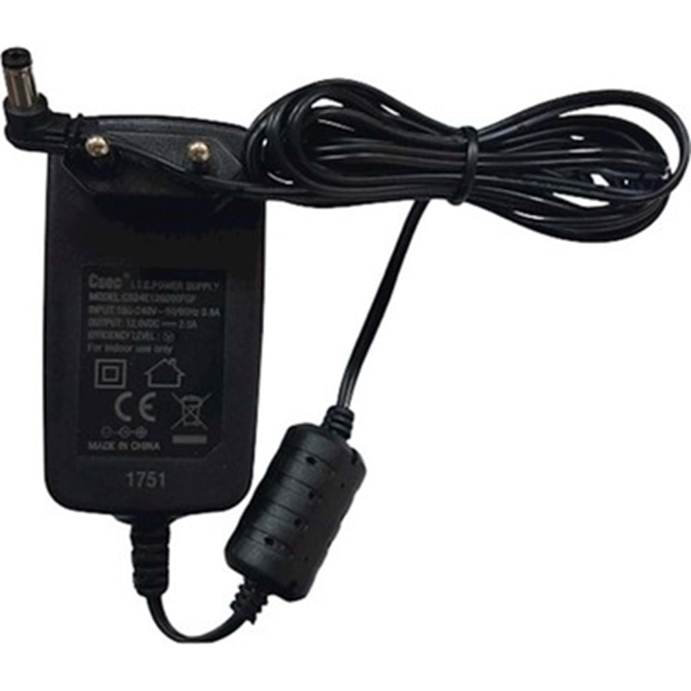 CSEC ORJİNAL 12 VOLT 2 AMPER PLASTİK KASA PRİZ TİPİ ADAPTÖR