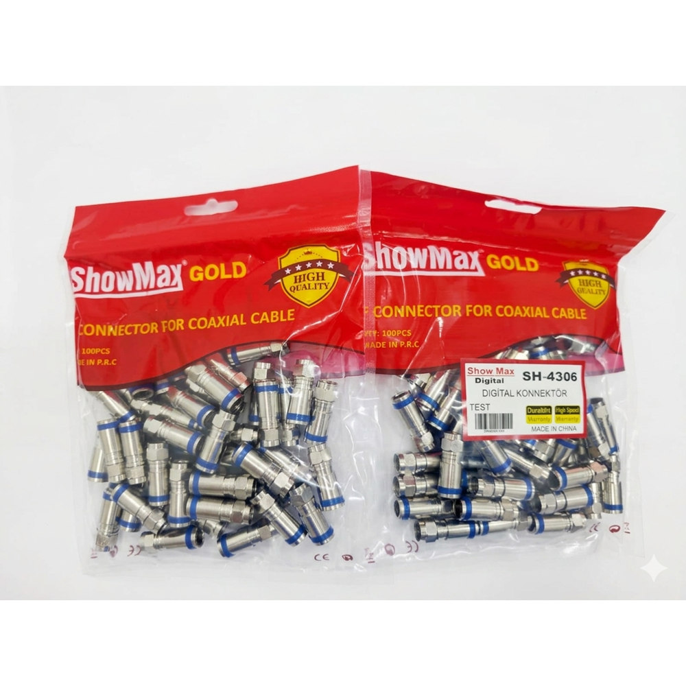 SHOWMAX SH-4306 DIGITURK F KONNEKTÖR 50Lİ PAKET