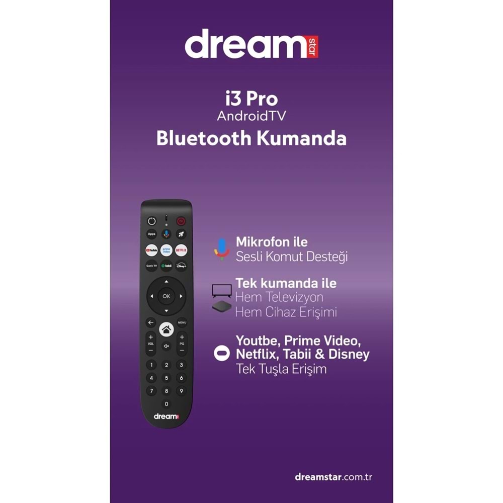 DREAMSTAR İ3 2GB RAM 16GB HAFIZA 4K ULTRA HD ANDROID TV BOX