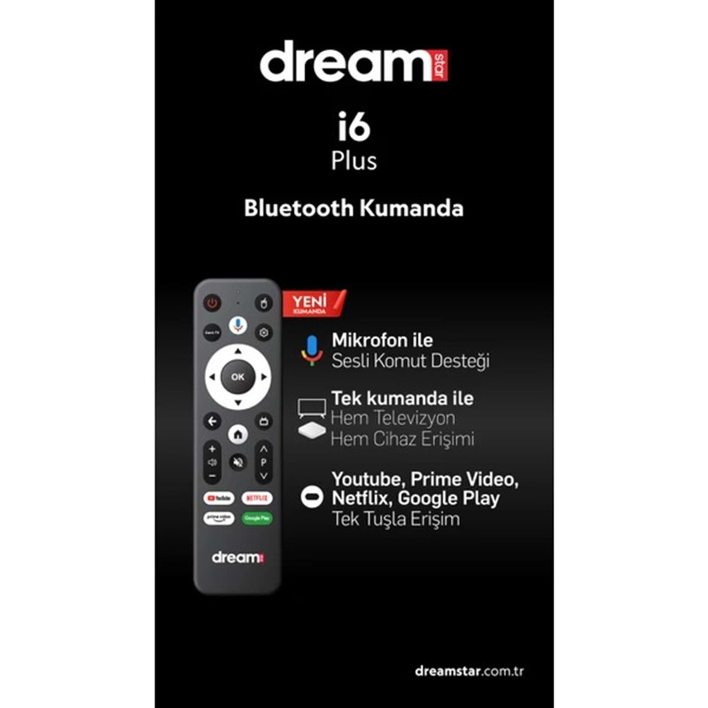 DREAMSTAR İ6 PLUS 4GB RAM 64GB HAFIZA 4K ULTRA HD ANDROID TV BOX